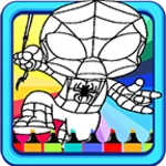 coloring book-mini heroes android application logo